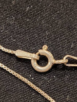 Sterling Silver Foot Print Cross Charm on 18 in. Box Chain