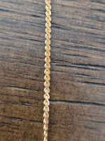 Estate 14k Amethyst Solitare Pendant on 16in 14k Fancy Flat Chain