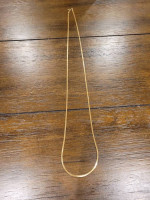 14k Yellow Gold 24in Skinny Herringbone Chain/Necklace
