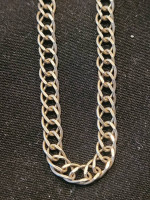 Men's or Women's Sterling Silver 18 in. Fancy Double Round Link Chain