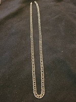 Men's or Women's Sterling Silver 18 in. Fancy Double Round Link Chain
