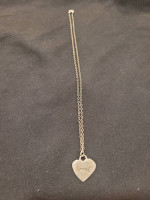 Sterling Silver I AM LOVED Heart Charm on 18 in. Round Link Chain