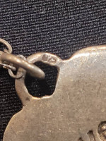 Sterling Silver I AM LOVED Heart Charm on 18 in. Round Link Chain