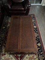 Leather Sofa, Recliner and Cocktail Table - Raymour and Flangian