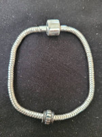 Sterling Silver IBB Pandora-Style Snake Bracelet. 7.5 in.
