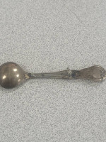 Estate Mid Century Sterling Silver Soup Spoon Brooch / Pin