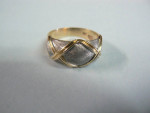 14K solid gold ring domed frosted texture excellent cond size 6-1/2