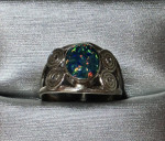 Stunning Ladies Sterling Silver Size 8 Ring with Welo Opal