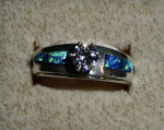 Stunning Pair of Hand Made Opal and Sterling Silver Rings
