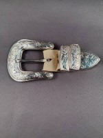 Western 4 Silver Piece Buckle Set (NEW) Best Offer