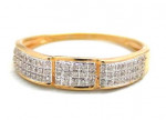 Mens Diamond/10K Gold Wedding Band