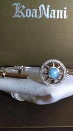 koa Nani Sterling Silver Bangle