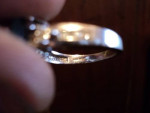 14K White Gold 4.0 gr Light Blue Aquamarine and Diamonds One of a Kind