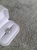 Very Nice $350) 88 diamond silver tear drop ring
