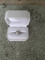 Very Nice $350) 88 diamond silver tear drop ring
