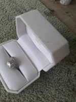 Very Nice $350) 88 diamond silver tear drop ring