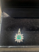 Genuine Colombian Emerald Pendants