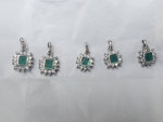 Genuine Colombian Emerald Pendants