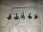 Genuine Colombian Emerald Pendants