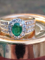 3.00ct Emerald & Diamond ring Quality Appr.$10,000