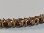 14k Yellow Gold Designer Bracelet with Diamonds 0.33 ctw 6.5" Lenght