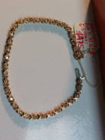 14k Yellow Gold Designer Bracelet with Diamonds 0.33 ctw 6.5" Lenght