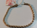 14k Yellow Gold Designer Bracelet with Diamonds 0.33 ctw 6.5" Lenght