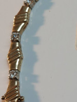 14k Yellow Gold Diamond 1.0ctw Bracelet 7.25" in Length