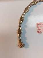 14k Yellow Gold Diamond 1.0ctw Bracelet 7.25" in Length