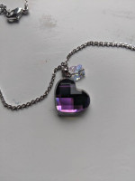 Swarovski Crystal Heart and Butterfly Necklace