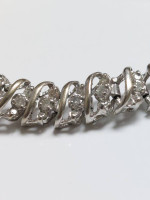 10k White Gold Designer Bracelet with Diamonds