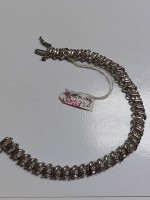 10k White Gold Designer Bracelet with Diamonds