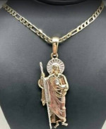 St Jude Chain Necklace/pendant 14KGP