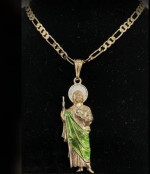 St Jude Chain Necklace/pendant 14KGP