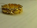 14k Yellow Gold XOXO Ring Size 9.5