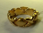 14k Yellow Gold XOXO Ring Size 9.5