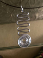 Coiled wire pendant