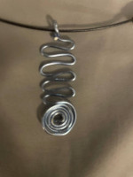 Coiled wire pendant