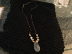 Elegant pendant on long chain