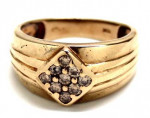Mens Diamond/10K Gold Fashion Ring