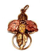 Ladies 10K Black Hills Gold Leaf Pendant