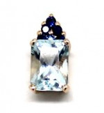 Ladies Aquamarine/Sapphire Pendant
