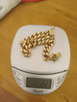 9 inch men's bracelet- 10 K