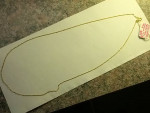 14Kt Yellow Gold Helical Links Necklace ITALY Thread Chain 18 Inches