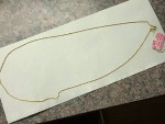 14Kt Yellow Gold Helical Links Necklace ITALY Thread Chain 18 Inches