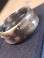 Signed BONA LEVY 18KWG Diamond Band rings PD $3700 each