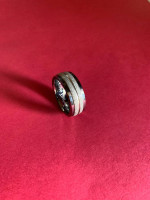MR RING Men's BAND  Tungsten Carbide 925 Brushed Finish