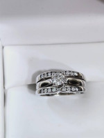 18K Gold & Platinum Diamond Ring W/ Diamond Guard, GIA Certified!!!