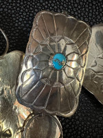 Sterling silver Navajo concho belt