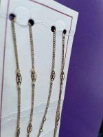 Gold Filled 12K Necklace Link Chain 18” Long w/Filigree Links